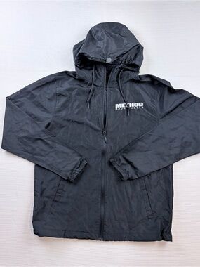 Method Race Wheels Black Hooded Windbreaker Made in USA , Small